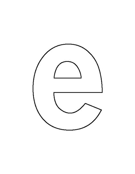 Lowercase letter E pattern. Use the printable outline for crafts, creating stencils, scrapbooking, and more. Free PDF template to download and print at http://patternuniverse.com/download/lowercase-letter-e-pattern/ Letter E Template, E Letter Design, Letter E Craft, Alphabet Letters To Print, Printable Outline, Coloring Crafts, Educational Activities For Preschoolers, Fathers Day Coloring Page, Lowercase Letter