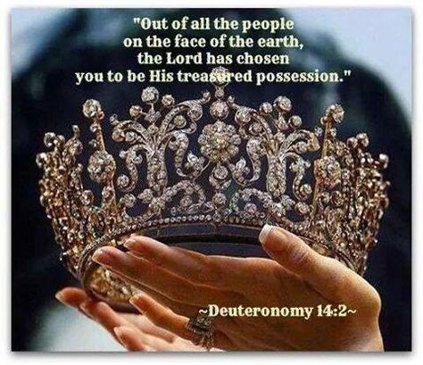 DEUTERONOMY  14:2   ~~  Regardless of your Past,  You are Chosen to be God's Prized Possession. Quinceanera Crown, Royal Crowns, Royal Jewels, Royal Jewelry, Crown Jewels, Tiaras And Crowns, Rose Cut Diamond, Bling Bling, Quinceanera