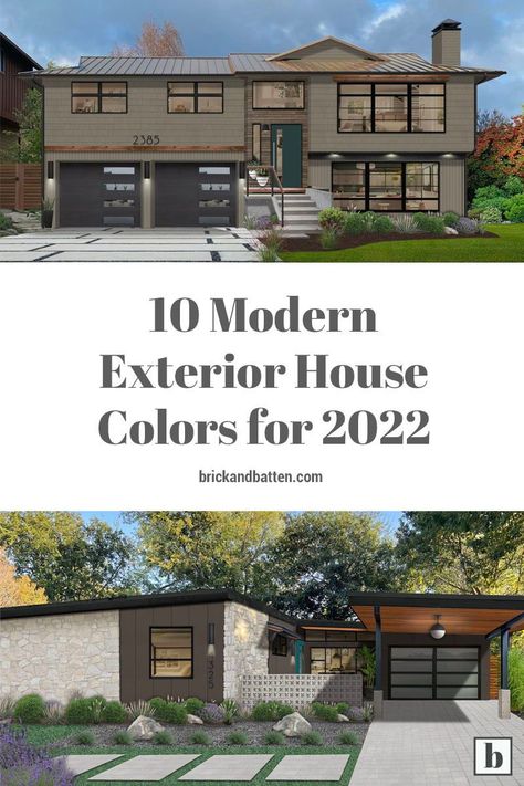 There are clear trends when it comes to modern exterior house colors, but modern color schemes are not necessarily one-size-fits-all. Depending on your design style, you might lean toward a sleek aesthetic or something more striking and bold. Whatever your tastes might be, our most recent blog post has tons of color ideas to inspire you. #housecolors #modernexterior #housepaint #exteriorpaintcolors House Paint Exterior Colour Schemes, Modern Exterior House Colors, Modern Contemporary Exterior, Modern Exterior Paint Colors, Modern Exterior House, Modern House Colors, Exterior Paint Schemes, Exterior House Colors Stucco, Exterior House Colors Combinations