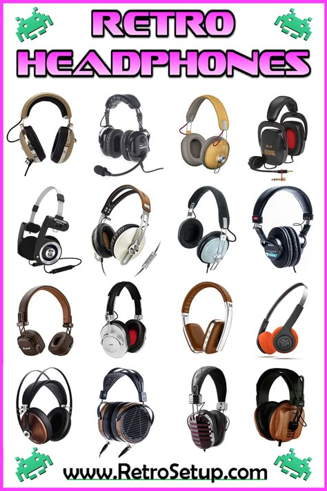 The Retrophiliac's picks the best-sounding headphones, Worlds best retro headphones period.  #Retrophilia #Retrophiliac #Headphones #Headset #Gaming #Retro #OldSchool #cool #Unique #Special #Custom #Design Headphone Customization, 90s Headphones, Headphones Customized, 80s Headphones, Unique Headphones, Headphone Collection, Headphones Style, Headphones Vintage, Cool Headphones