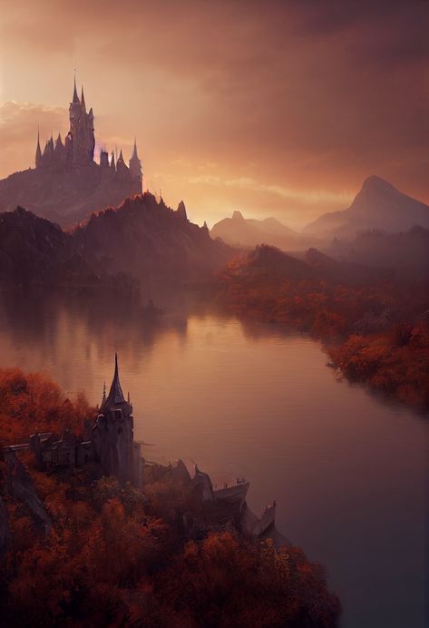 Elves Kingdom, Elven Castle, Fantasy Landscape Art, Elf City, Castle Medieval, Dragon Castle, Gothic 1, Fantasy Village, Castle Background