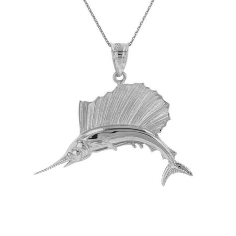 PRICES MAY VARY. well-detailed sailfish marine life statement jewelry ✅ THE SHINE OF SILVER – This gorgeous solid .925 sterling silver jewelry adds a touch of luxury to your look. Crafted of 100% genuine precious metal, you will fall in love with its unique styling. Make this design from our Amazon collection your signature piece, and you’ll win compliments every time you wear it. ✅ TOP QUALITY, AMERICAN MADE – Claddagh Gold is a family-run small business with experience in jewelry going back de Fish Pendant, Pendant Bails, Special Jewelry, Polish Jewelry, 925 Sterling Silver Jewelry, Sea Life, Statement Jewelry, Sterling Silver Pendants, Silver Pendant