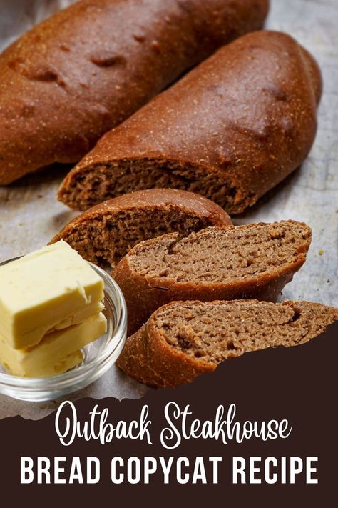 Outback Steakhouse Bread Copycat Recipe Homemade Dinner Bread Recipes, Quick Rustic Bread, Bread For Beginners Easy, Long Horn Bread, Black Angus Bread Recipe, Saltgrass Bread Recipe, Homemade Stuffed Bread, Yeast Breads Recipes, Costco Bread Recipes