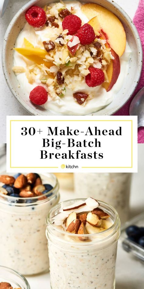 Batch Breakfast Ideas, Breakfast Catering Ideas, Batch Breakfast, Premade Breakfast, Catering Recipes, Breakfast Catering, Energy Breakfast, Breakfast For A Crowd, Breakfast Cookies Healthy