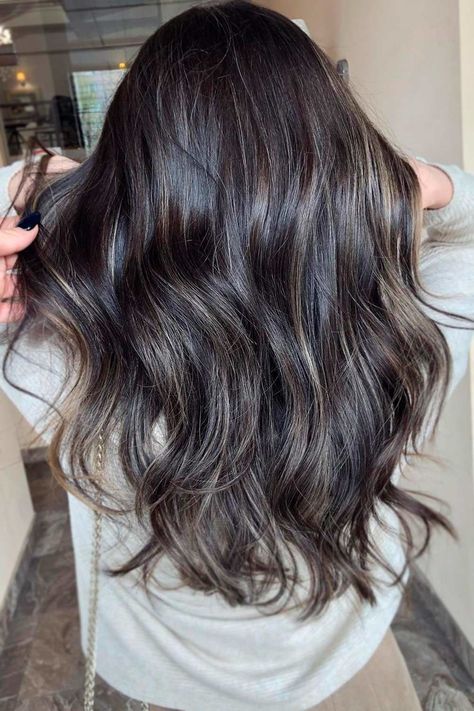 Ash Brown Hair Is Exactly What You Need To Update Your Style (2021 Update) ★ Asian Hair Highlights Ash, Ash Brown Balayage Asian, Dark Ash Brown Hair Color, Dark Ash Brown Hair Colour, Ash Brown Hair Balayage, Dark Ash Brown Hair, Light Ash Brown Hair, Dark Ash Brown, Dark Balayage