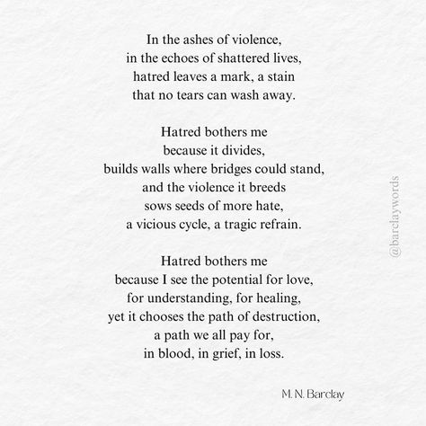 the stain of hatred… #poetry #poem #canadianpoetry #instapoem #hate #wordpressblogger #poetsociety Erasure Poetry, Poetry Poem, Great Words, Reminder Quotes, Writers, Poetry, Stain, Quotes, Quick Saves