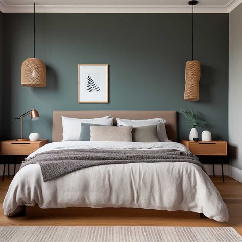 5+ Easy Painting Bedroom Ideas for a Quick Room Refresh • 333+ Images • [ArtFacade] Bedroom Ideas Uk Interior Design, Accent Color Wall Bedroom, Guest Bedroom Ideas Paint Colors, Primary Bedroom Color Palettes, Bedroom Feature Wall Ideas Paint, Bedroom Accent Wall Ideas Paint Colors, Painting Bedrooms, Painting Bedroom Ideas, Colourful Bedroom Ideas