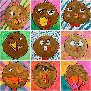 Thanksgiving Arts And Crafts For Elementary Kids, 4th Grade Thanksgiving Art, Grade 3 Thanksgiving Art, Thanksgiving Art Upper Elementary, Kindergarten Turkey Project, November Art 3rd Grade, Grade 1 Thanksgiving Art, Thanksgiving Art Projects Kindergarten, Thanksgiving Art Grade 1