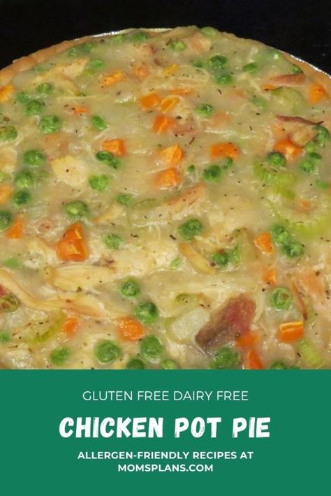 Gluten Free Dairy Free Chicken Pot Pie Recipe Gf Chicken Pot Pie, Chicken Pot Pie Recipe Dairy Free, Dairy Free Quiche Recipes, Dairy Free Chicken Pot Pie, November Meals, Dairy Free Thanksgiving Recipes, Gluten Free Chicken Pot Pie, Dairy Free Thanksgiving, Gluten Free Pie Crust