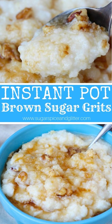 Instant Grits Recipe, Sweet Grits Recipe, Sweet Grits, Instant Pot Grits, Grits Recipe Breakfast, Instant Pot Breakfast, Grits Breakfast, Instant Grits, Grits Recipe