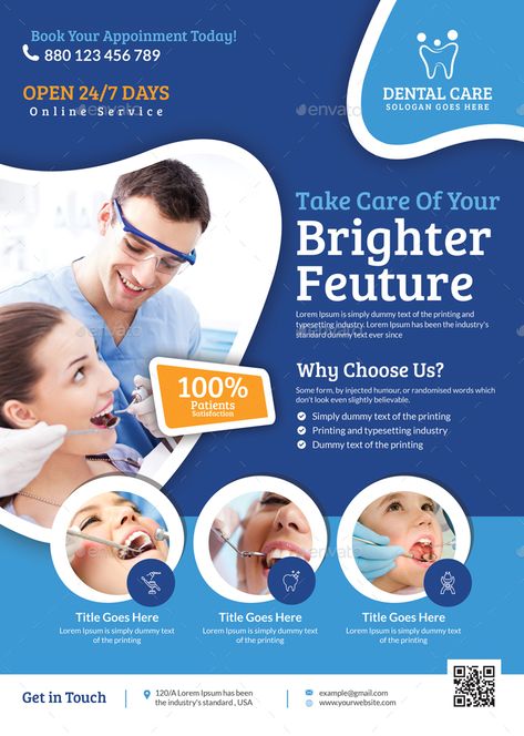 Dental Flyer Template #Dental, #Flyer, #Template Dental Template Design, Dental Design Poster, Dental Brochure Design, Dental Flyer Design, Dental Clinic Ads, Dental Poster Design, Dentist Ads, Dental Banner, Dental Ads