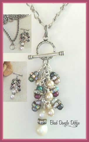 Bead Dangles Ideas, Rainwater Collection System, Rainwater Collection, Bead Dangles, Dangle Necklace, Dangle Necklaces, Beaded Pendant Necklace, Diy Schmuck, Purse Charms