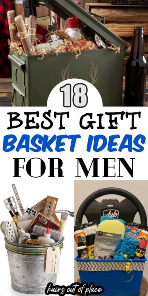 Best Gift Basket Ideas, Diy Gift Baskets For Men, Gift Basket Ideas For Men, Bingo Ideas, Diy Gifts For Christmas, Creative Gift Baskets, Homemade Gift Baskets, Christmas Gift Baskets Diy, Gift Baskets For Him