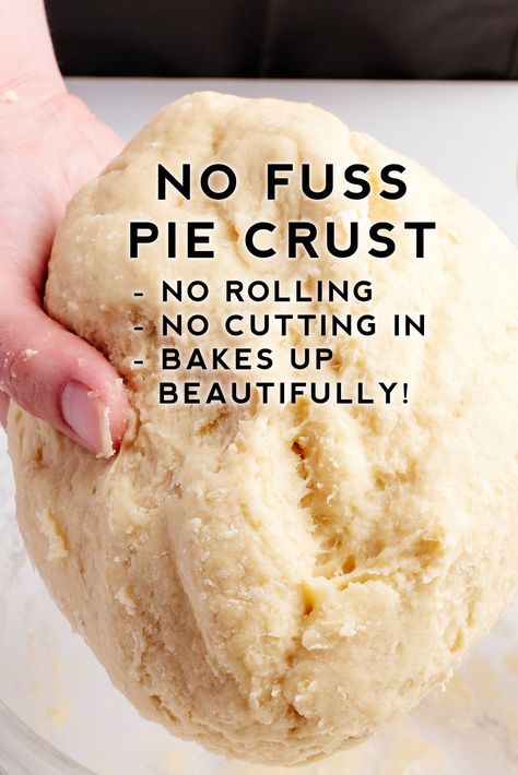 No Fuss Pie Crust Recipe Making Pie Crust, Pie Crust Recipe Easy, Pie Dough Recipe, Easy Pie Crust, Perfect Pie Crust, Refrigerator Pickles, Pie Crusts, Best Pie, Dessert Aux Fruits