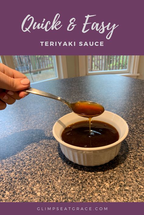 Easy Teriyaki Sauce Simple, Quick Terriaki Sauce, Terriaki Sauce How To Make, Simple Teriyaki Sauce Recipe, Terriaki Sauce Easy, Sweet Soy Sauce Glaze, Terikayi Sauce Diy, Terriaki Marinade, How To Make Teriyaki Sauce