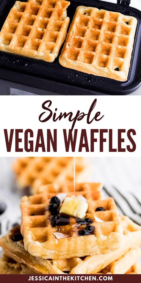 Vegan Waffle Recipe Easy, Ella Vegan, Easy Waffle Recipe, Cinnamon Waffles, Vegan Waffles, Apples Cinnamon, Waffles Easy, Bed Early, Homemade Waffles