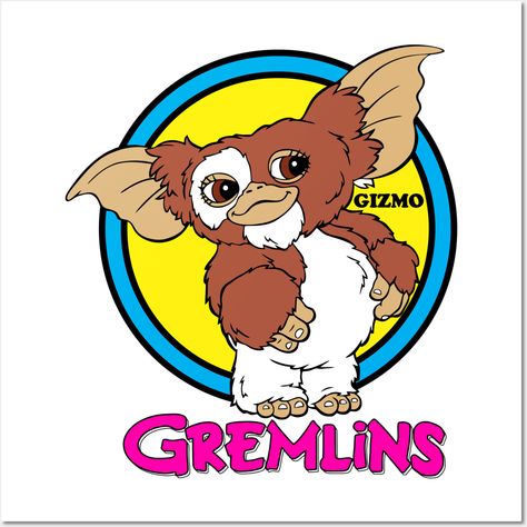 Gremlins Gizmo -- Choose from our vast selection of art prints and posters to match with your desired size to make the perfect print or poster. Pick your favorite: Movies, TV Shows, Art, and so much more! Available in mini, small, medium, large, and extra-large depending on the design. For men, women, and children. Perfect for decoration. Gizmo Painting, Gizmo Drawing, Gremlin Art, Gizmo Christmas, Sponge Wall, Gremlins Art, Gizmo Gremlins, Yoda Sticker, Dtf Designs