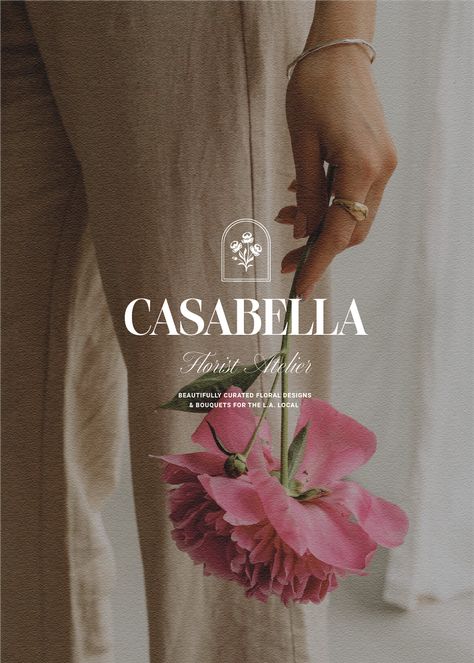 This modern, elegant florist logo design features a bold serif typeface combined with a feminine script font to bring in elements of femininity and grace. Fonts 2024, Flower Shop Logo, Florist Brand, Florist Logo, Salon Logo Design, Logo Branding Design, Floral Logo Design, Flower Branding, Flower Logo Design