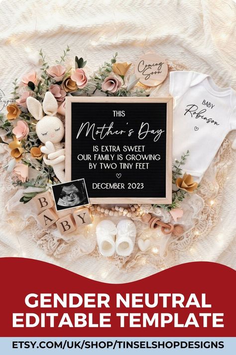 This Mother's Day, surprise Mom-to-be with an extra special announcement!Share the joy with this heartwarming digital design, perfect for celebrating the upcoming arrival of your little bundle of love.Mother's Day pregnancy reveal ideas | Creative digital pregnancy announcement | Unique surprise for Mother's Day | Heartfelt Mother's Day baby announcement | Digital pregnancy announcement for mom.#ExpectingMom #BabyOnTheWay Pregnancy Announcement Unique, Pregnancy Reveal Ideas, Baby Announcement Digital, Baby Due Date, Digital Pregnancy Announcement, Pregnancy Announcements, Pregnancy Reveal, Reveal Ideas, Baby On The Way