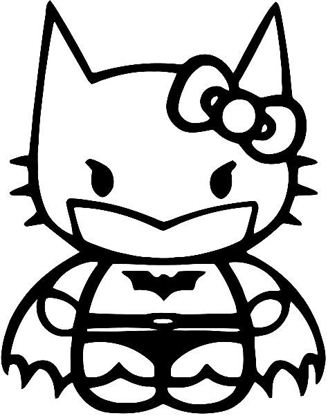 Hello Kitty Batman Vinyl Decal Sticker Coloring Page - Free Printable Coloring Pages Coloring pages for kids #coloringpagesforkids Coloring page for kids #coloringpageforkids Kids coloring page #kidscoloringpage 22.605 Hello Kitty Coloring Book Pages, Colouring Pages Hello Kitty, Batman Coloring Pages Free Printable, Kitty Coloring Pages Free Printable, Hello Kitty Colouring, Black And White Hello Kitty, Hello Kitty Batman, Creation Coloring Pages, Batman Coloring Pages