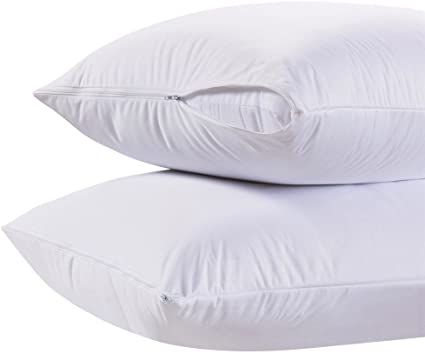 Amazon.com: White Classic Zippered Style Pillow case Cover - Luxury Hotel Collection 200 Thread Count, Soft Quiet Zippered Pillow Protectors, King Size, Set of 2: Home & Kitchen Pillow Protector, Luxury Pillows, Hotel Collection, Garden Bedding, Perfect Pillow, Down Pillows, King Size, Luxury Hotel, Throw Pillow Covers