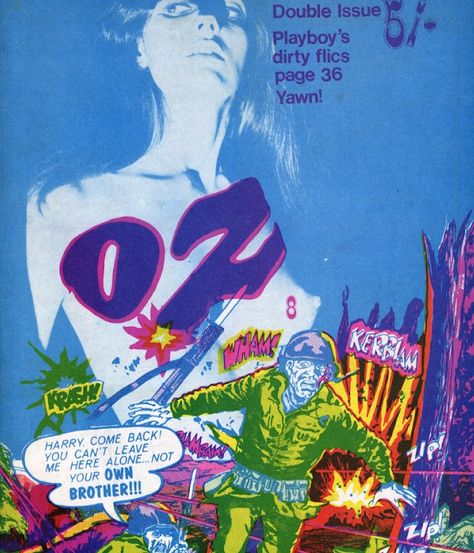 Martin Sharp, Wes Wilson, Oz Magazine, Bridget Hall, Magazine Front Cover, Allen Ginsberg, Walker Art Center, Magazine Cover Design, Salford