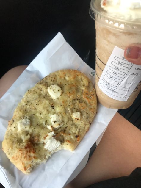 starbucks / food and drink / four cheese flatbread / pastries / white chocolate mocha Starbucks Pastries, Starbucks Food, Cheese Flatbread, White Chocolate Mocha, Chocolate Mocha, Delicious Donuts, Starbucks Recipes, Flatbread, White Chocolate