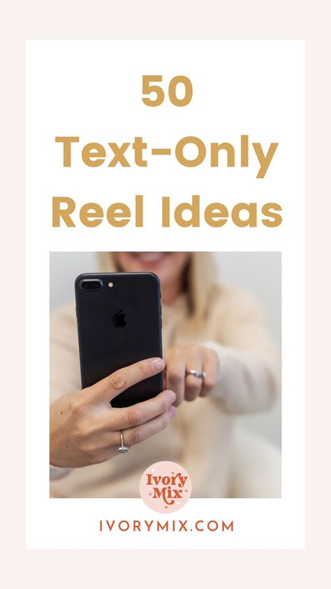 50 text-only reel ideas Aesthetician Lifestyle, Post Ideas For Instagram, Instagram Story Ads, Reel Ideas, Marketing Planner, Business On Instagram, Branding Inspo, Email List Building, Instagram Grid