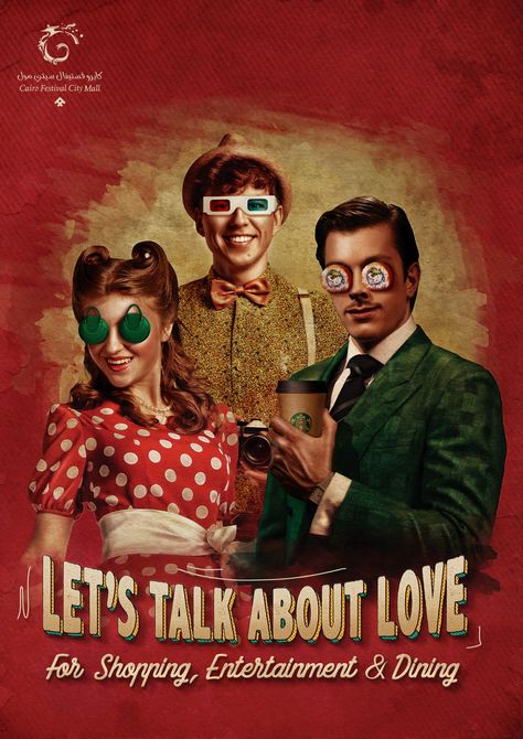 Cairo Festival City Mall Print Advert By Hub: Let's Talk About Love, 1 | Ads of the World™ Cairo Festival, Let's Talk About Love, Ad Of The World, Talk About Love, Rene Magritte, Let's Talk About, Let's Talk, About Love, Cairo