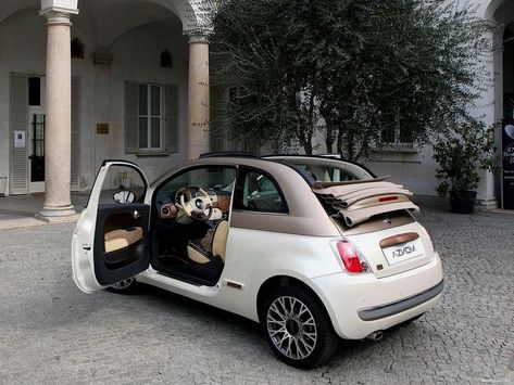 Ready to climb aboard this Fiat 500C Sassicaia Limited Edition? - January 14, 2015 - #WORKLAD Fiat 500 Cabrio, Fiat 500 Car, Fiat 500c, Carros Vintage, Fiat 128, Car Wheels Diy, Fiat Cars, Fiat 600, Car Wheels Rims