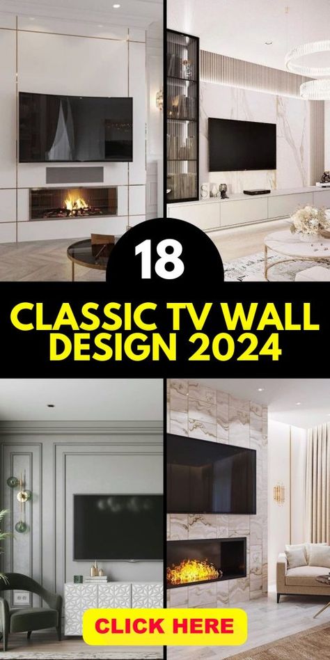 80 Inch Tv Wall Ideas, Modern Tv Room Luxury 2024, Tv Wall Design Luxury 2024, Luxury Tv Wall Design Living Room Tv, Tv Wall Decor Living Room Modern Luxury, Elegant Tv Wall Design, Tv Wall Design Luxury Living Rooms, Wall Room Design, Living Room Classic Luxury