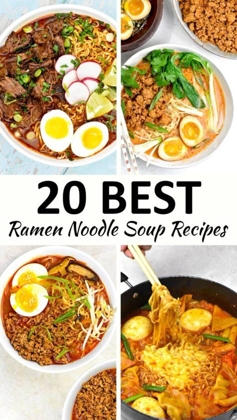 Soup Ramen Noodle Recipes, Ramen Noodle Soup Recipes, Easy Ramen Soup, Upgrade Instant Ramen, Pork Ramen Recipe, Recipes Ramen, Ramen Noodles Soup, Top Ramen Recipes, Ramen Noodle Recipes Soup