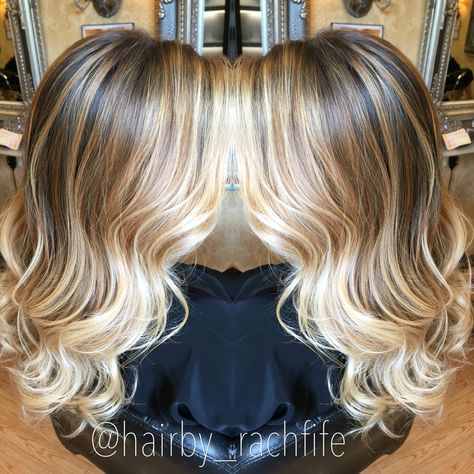 Gorgeous hand painted blonde balayage ombre with beachy waves. hair by Rachel Fife @ SF Salon Balayage Hair Front View, Long Dark Hairstyles, Hair Front View, Heavy Blonde Highlights, Dark Hairstyles, Blonde Balayage Ombre, Beachy Waves Hair, Blonde Ombre Balayage, Hair Front