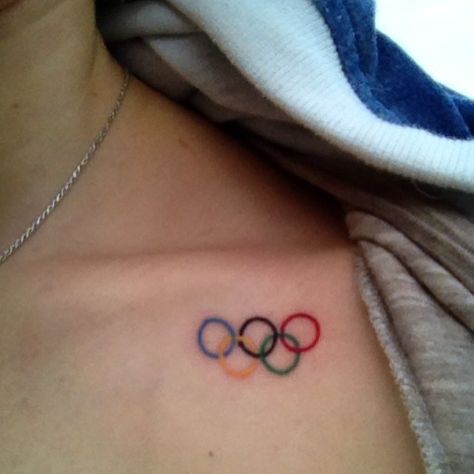 Olympic Rings Tattoo, Olympic Tattoo, Swimming Tattoos, Rings Tattoo, Minimalistic Tattoos, Lantern Tattoo, Olympic Rings, Shape Tattoo, Ring Tattoos