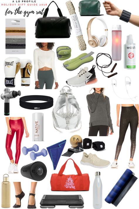 Gifts for the Gym Rat #ALoProfile #holidaygiftguide #fitness #getfit #casualstyle #gymjunkie #christmasideas #workoutclothes #workoutaccessories Gym Girl Gift Ideas, Gym Girl Gifts, Gym Rat Gifts, Fitness Gift Basket, Gym Rat Gift, Men Gym Wear, Workout Board, Gym Bag Essentials, Fitness Gift