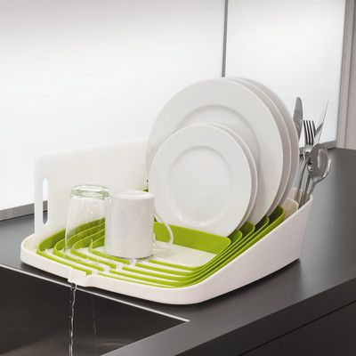 Joseph Joseph Arena Dish Drainer & Reviews | Wayfair Casa Clean, Mini Loft, Dish Rack, Joseph Joseph, Dish Rack Drying, Shower Curtain Rods, Dish Racks, Household Gadgets, Kitchen Stuff