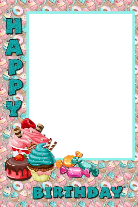 Happy Birthday Border Design, Birthday Borders Frames, Happy Birthday Borders And Frames, Happy Birthday Border, Birthday Borders, Happy Birthday In Spanish, Birthday Wishes With Photo, Happy Thanksgiving Pictures, Happy Birthday Cake Photo