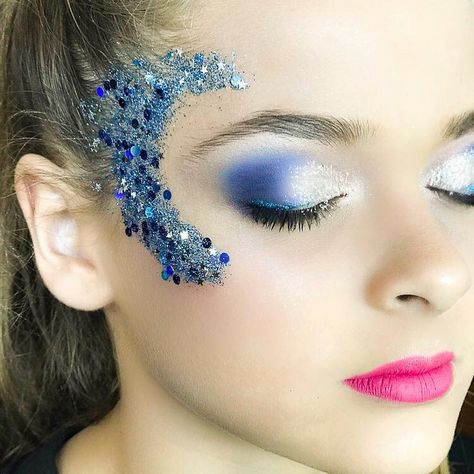 💙✨ Calling all Cheerleaders, Dancers and Performers - Do you have a costume or outfit that needs some super amazing makeup to match?? ✨ - We can help you. Just send us a photo of your outfit and we will help you. Like this gorgeous look we created for @tlcspiritwear  #cheermakeup #glittermakeup #cheerleaders #cheermakeuplook #cheerclub #aussiecheer #glittergirl #cheerleading #cheerleaders Cheer Comp Makeup, Cheers Makeup, Cheer Competition Makeup, Dance Comp Makeup, Cheerleader Makeup Ideas, Football Game Makeup, Cheerleader Makeup, Cheerleading Makeup, Competition Makeup