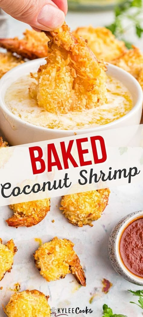 Coconut Shrimp Recipe, Baked Coconut Shrimp, Shrimp Appetizer, Baked Coconut, Coconut Shrimp Recipes, Crispy Shrimp, Shrimp Appetizers, Shrimp Recipes For Dinner, Shrimp Boil