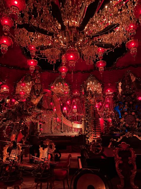 Red Champagne Aesthetic, Red Ballroom Aesthetic, 70s Old Money Aesthetic, Red Steampunk Aesthetic, Red Room Inspo Aesthetic, Vampire Ballroom, Red Victorian Aesthetic, Gaudy Aesthetic, Pink Victorian Aesthetic