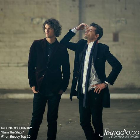 JOY Radio on Instagram: “The Smallbone brothers are back on top of the #JoyTop20! for KING & COUNTRY's #BurnTheShips reaches number one on Toronto's Christian…” Joel Smallbone, For King And Country, King And Country, Christian Artists, 4 Life, Cool Bands, Number One, Musician, Actors