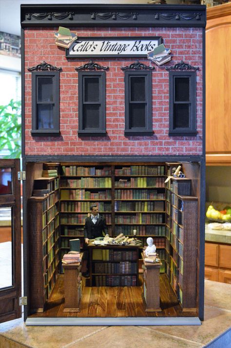 Shop Keeper, Bookshelf Art, Future Shop, Toys Barbie, Little Shop Of Horrors, Miniature Rooms, Book Shop, Theatre Set, 1 6 Scale