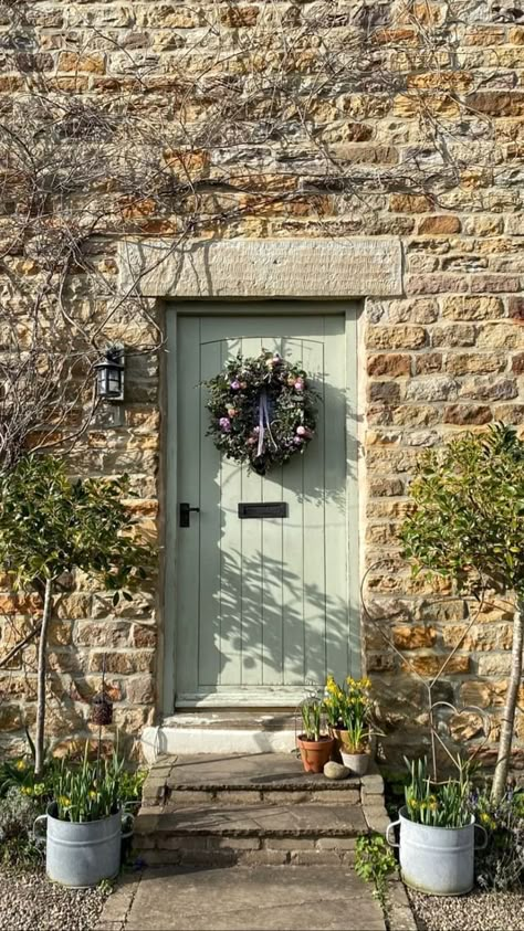 English Cottage Door, English Cottage Green, English Cottage Front Door, Front Door Cottage, Cottage Style Front Doors, Cottage Workshop, Cottage Front Door, English Cottage Exterior, Garage Cottage