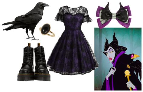 Maleficent Disneybound, Outfit Ideas For Party, Disney Bound Outfits, Outfit Maker, Outfit Shoplook, Maleficent, Disney Pins, Black Stone, Dorothy Perkins