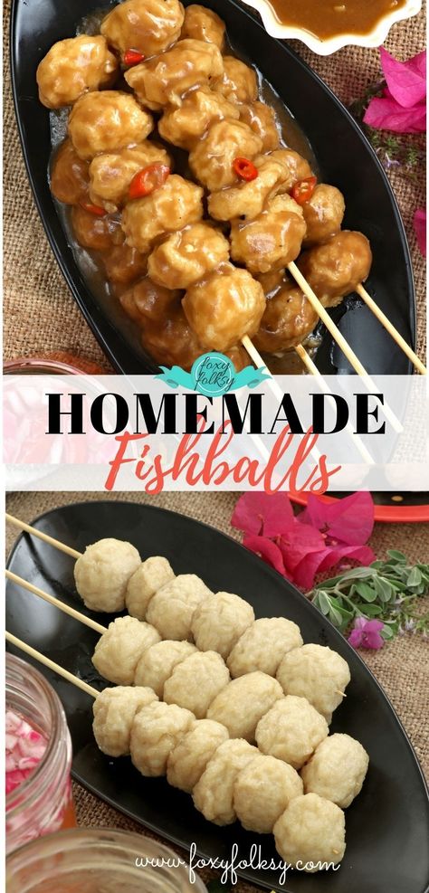 Homemade Fish Balls Recipe, How To Make Fish Balls, Homemade Fishball Recipe, Fish Ball Sauce Filipino, Fish Balls Recipe Filipino, Fishball Recipe Filipino, Fishball Street Food Philippines, Filipino Fish Recipes, Fish Balls Recipe