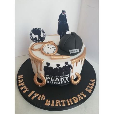 Peaky Blinders cake Pesky Blinders Cake, Peaky Blinders Birthday Cake, Peaky Blinders Cake Ideas, Peaky Blinders Party Decorations, Peaky Blinders Birthday, Peaky Blinders Party, 21 Birthday Cake Ideas For Her, Peaky Blinders Theme, 21st Cake