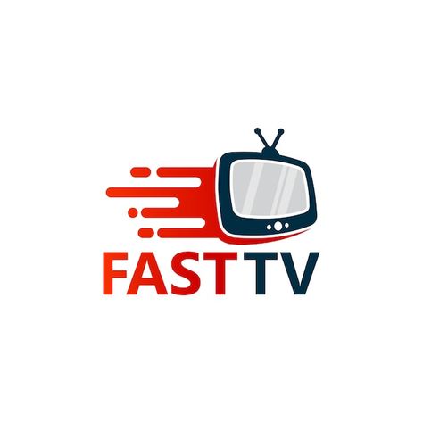 Vector fast television logo template des... | Premium Vector #Freepik #vector #television-logo #tv-logo #video #video-logo Ptv Logo, Tv Channel Logo, Creative Symbol, Logo Maker Free, Tv Show Logos, Video Logo, Logo Tv, Logo Video, Emblem Design