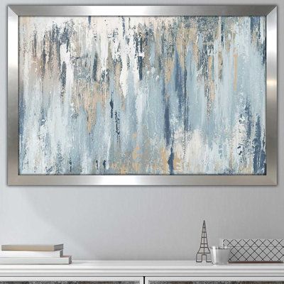 Horizontal Acrylic Painting, Rectangular Painting, Abstract Blue Painting, Painting Horizontal, Illusion Paintings, Horizontal Painting, Santa Anita, Diy Canvas Wall Art, Texture Painting On Canvas