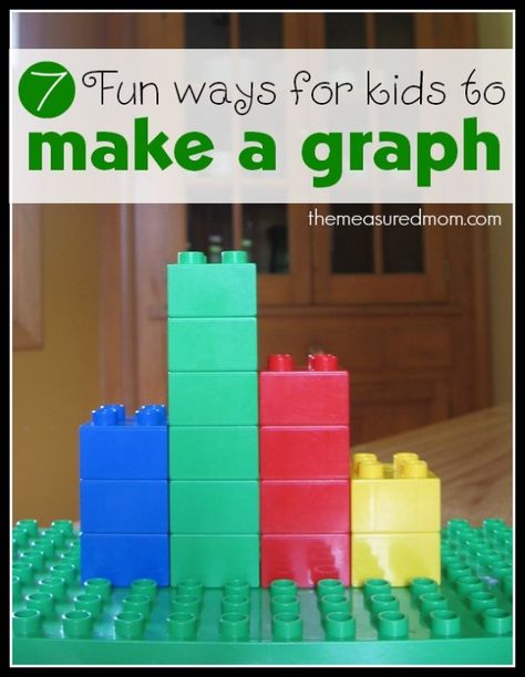 Fun ways to kids to make a graph... these are great ideas for introducing the concept to kids ages 4-6! Graphing Kindergarten, Activities Kindergarten, Prek Math, Graphing Activities, Math Measurement, Math Workshop, Homeschool Math, Math Concepts, 1st Grade Math