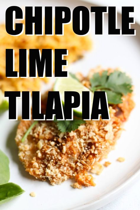 Chipotle Lime Tilapia | Six Sisters' Stuff Our thinly breaded Chipotle Lime Tilapia is the perfect combination of sweet and spicy. It's the perfect introductory fish dish - it doesn't taste "fishy" at all and it's ready in less than 30 minutes. #fish #healthydinner Lime Tilapia Recipes, Tilapia Recipe, Easy Weekday Meals, Delicious Seafood Recipes, Six Sisters Stuff, Tilapia Recipes, Baked Fish, Fish Dishes, Seafood Dishes